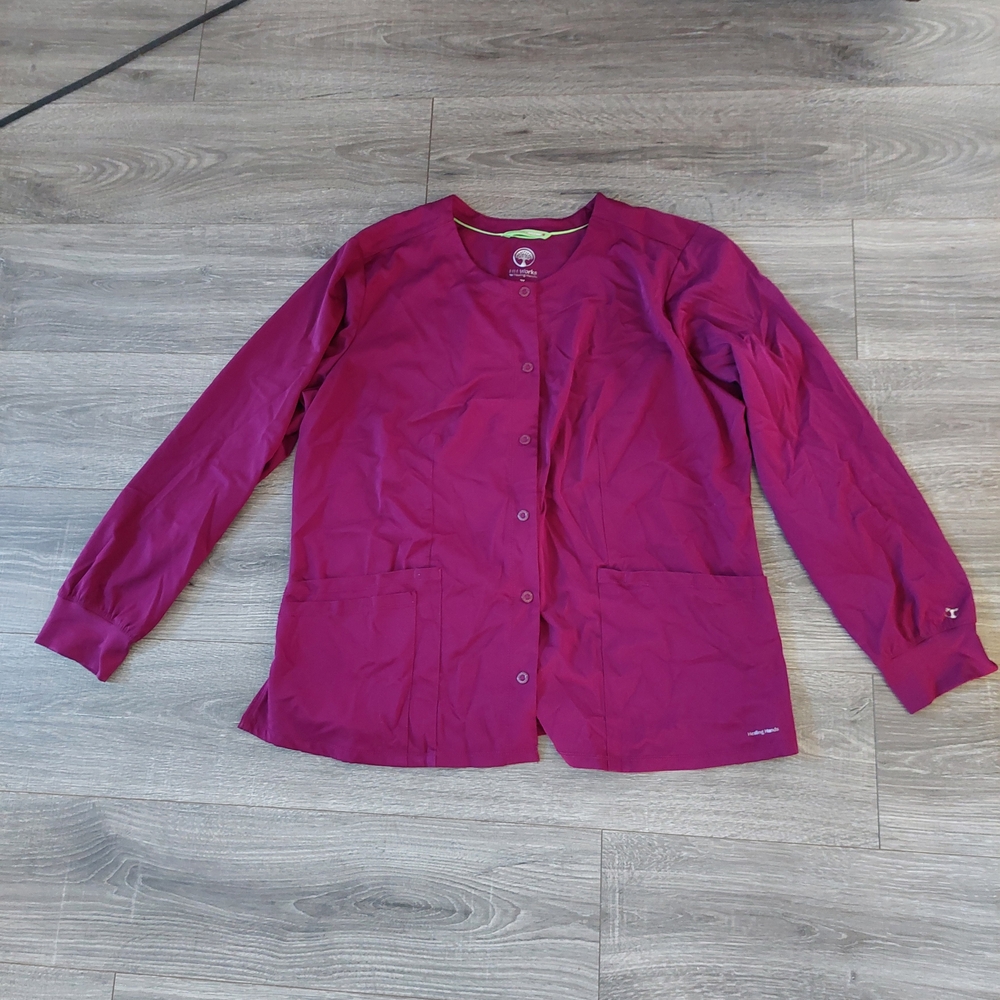 Healing Hands Size 2x Color Wine Style 5500 Megan Scrub Jacket